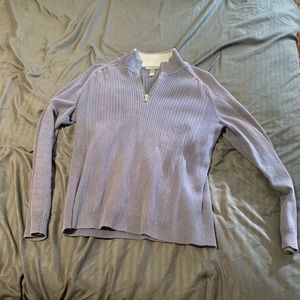 Quarter zip pullover sweater